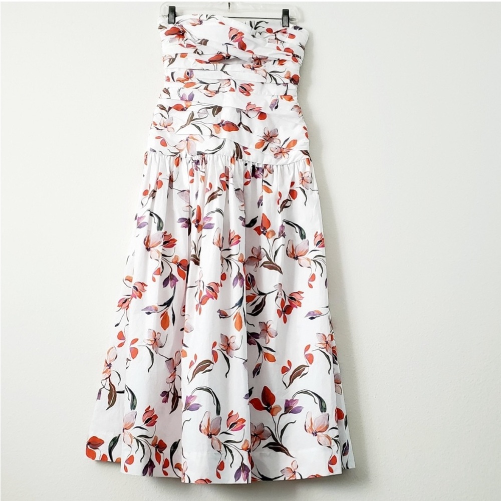 BEC & BRIDGE STRAPLESS MIDI DRESS